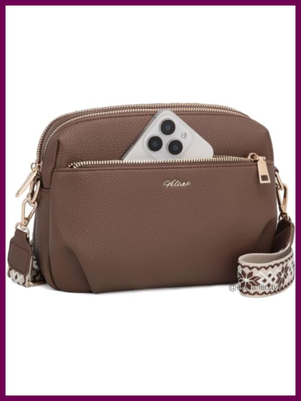 Vegan Leather Crossbody Bag Anti Theft RFID Women's Handbag Purse